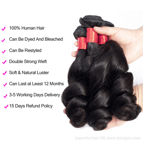 Wholesale Cheap Virgin Hair Loose Curly 3 Bundles With Closure Brazilian Human Hair Weave